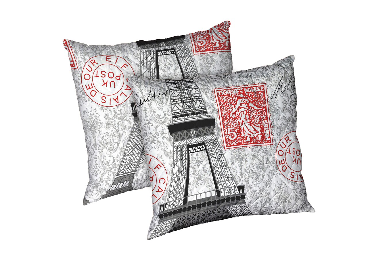 Set 2 perne Paris, microfibra matlasata Alcam, 70X70 cm - imagine 5